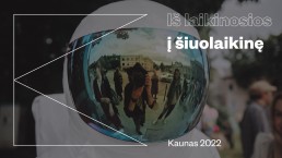 Kaunas 2022 plakatas su kosmonautu